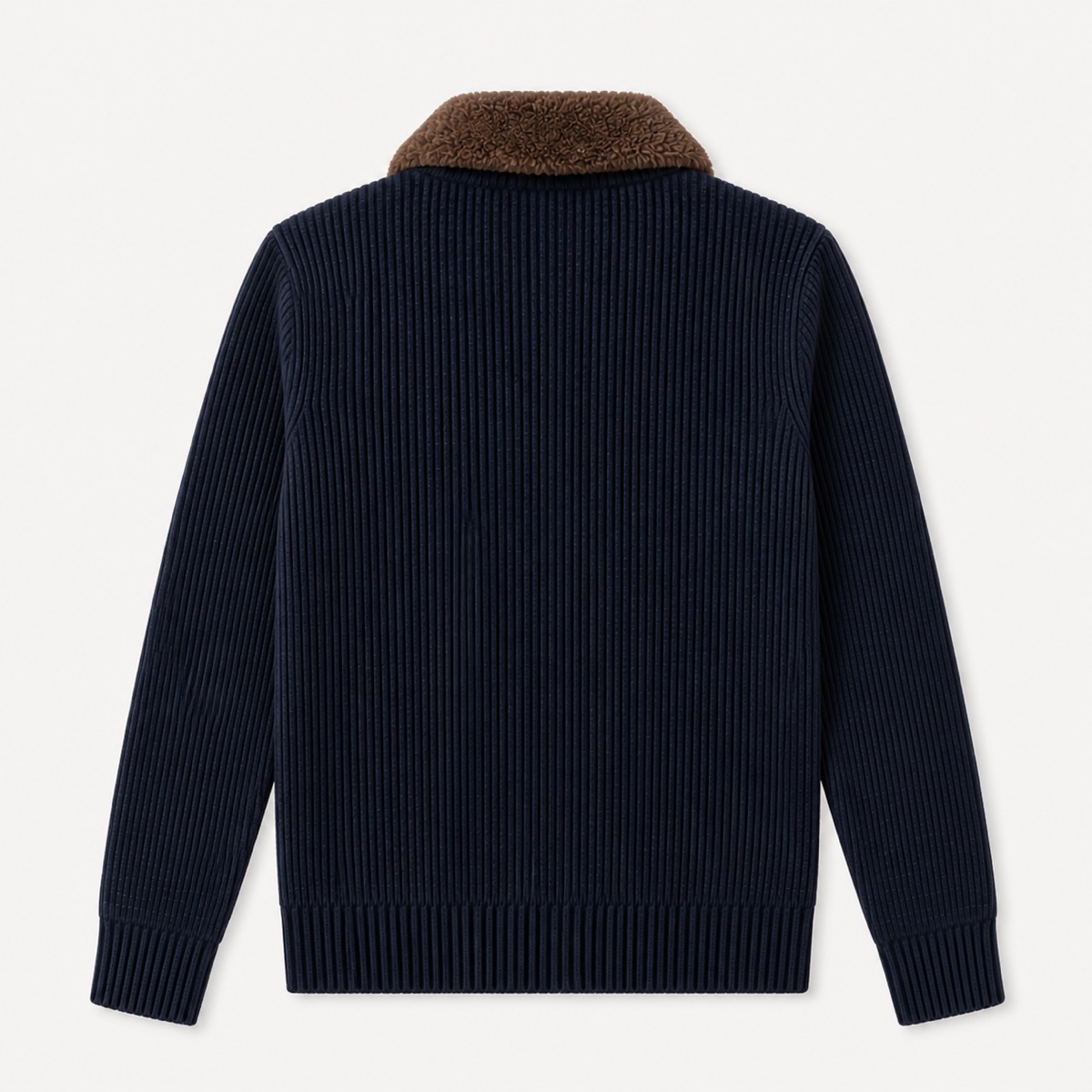 Zip-jakke 01 i navy, bakfra